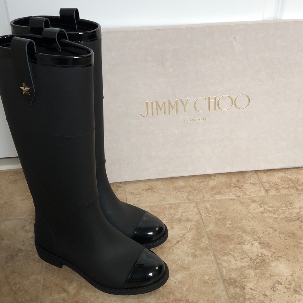 Jimmy Choo Edith Knee-High Rain Boot